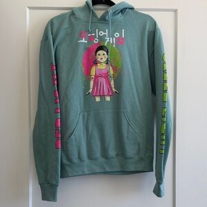 Squid Game Hoodie with Pink and Green Design